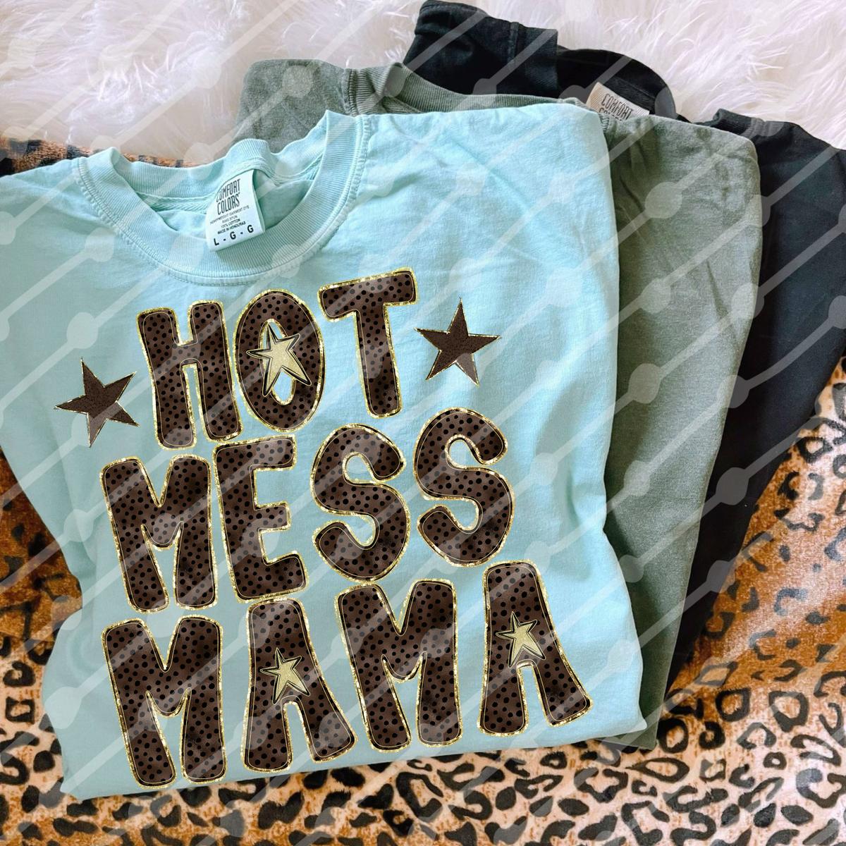 Hot mess mama dot filled (JBD) DTF Transfer