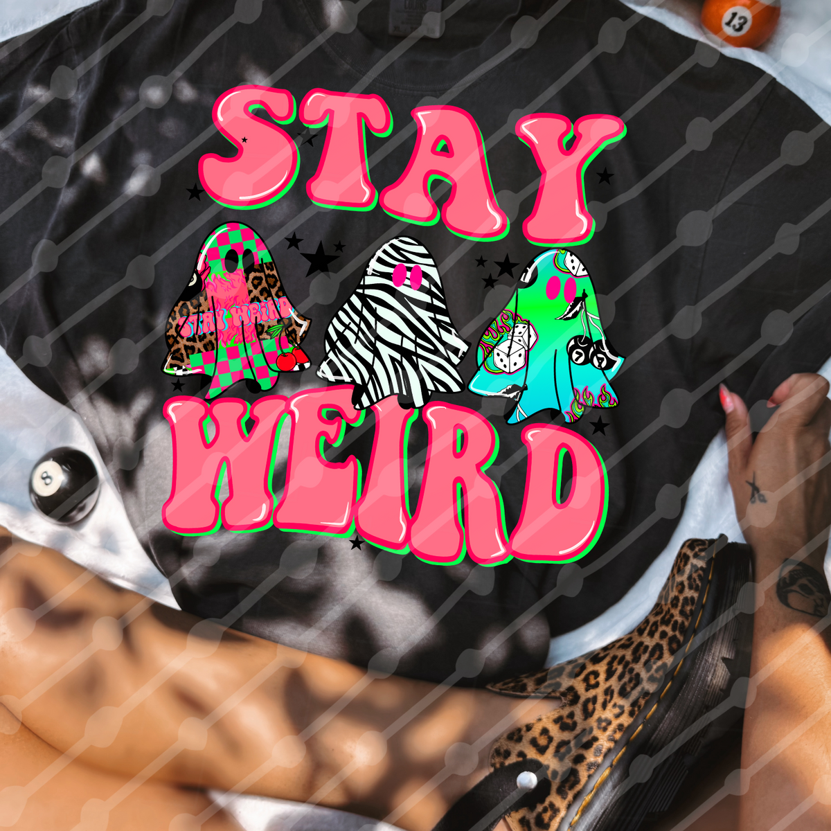Stay weird ghost (JBD) DTF Transfer