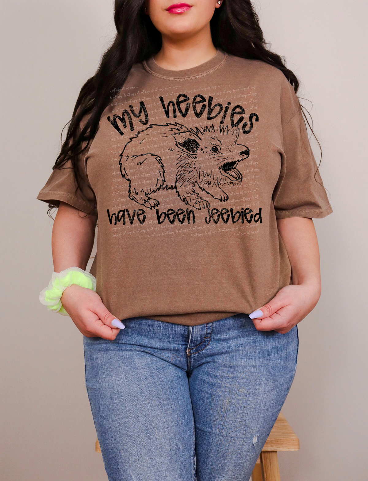 My Heebies Have Been Jeebied Black Grunge 86346 DTF Transfer