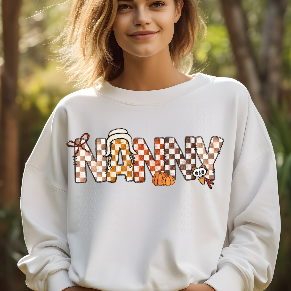 Nanny Fall Picnic Pattern (City) DTF transfer