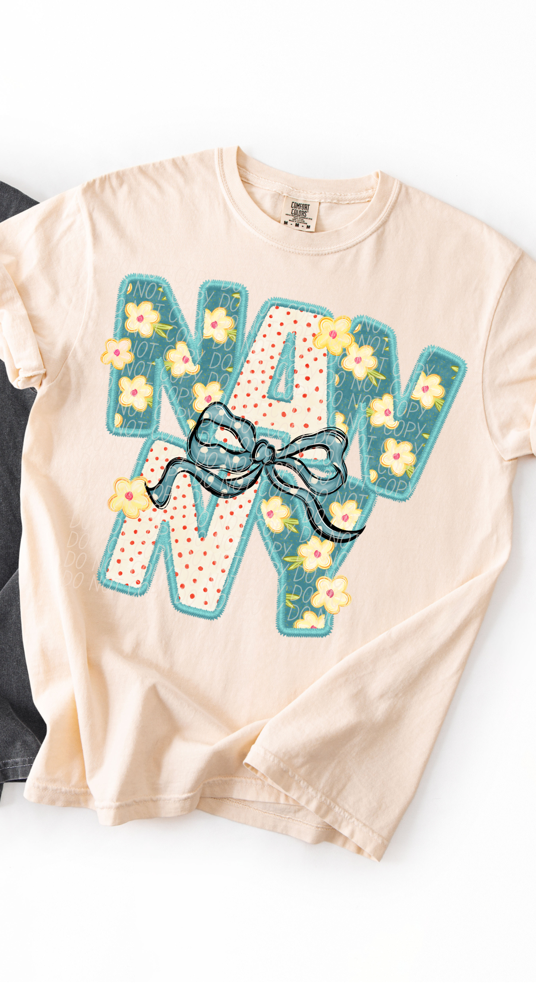 Nanny Vintage Name with Bow (City) DTF Transfer