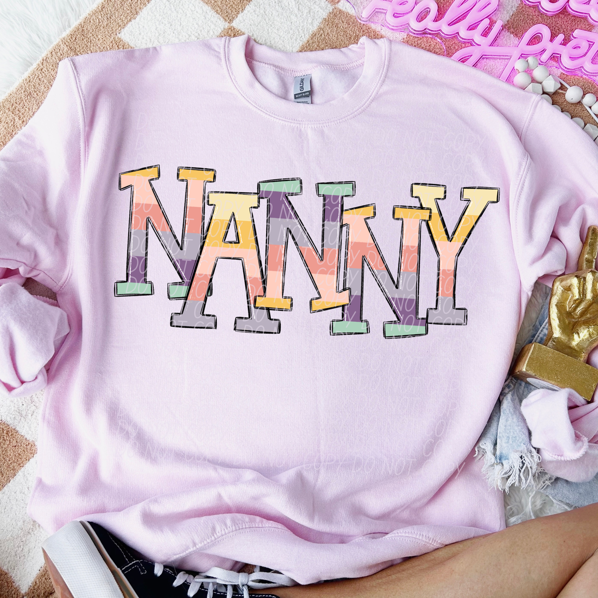 Nanny pastel strips (City) DTF Transfer