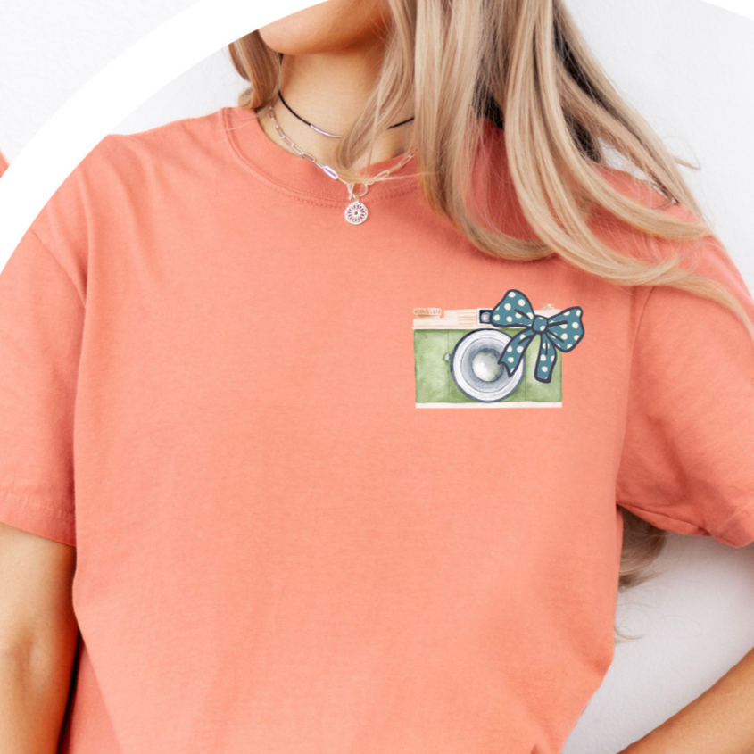 Camera with bow POCKET (CSG) 105054 DTF transfer