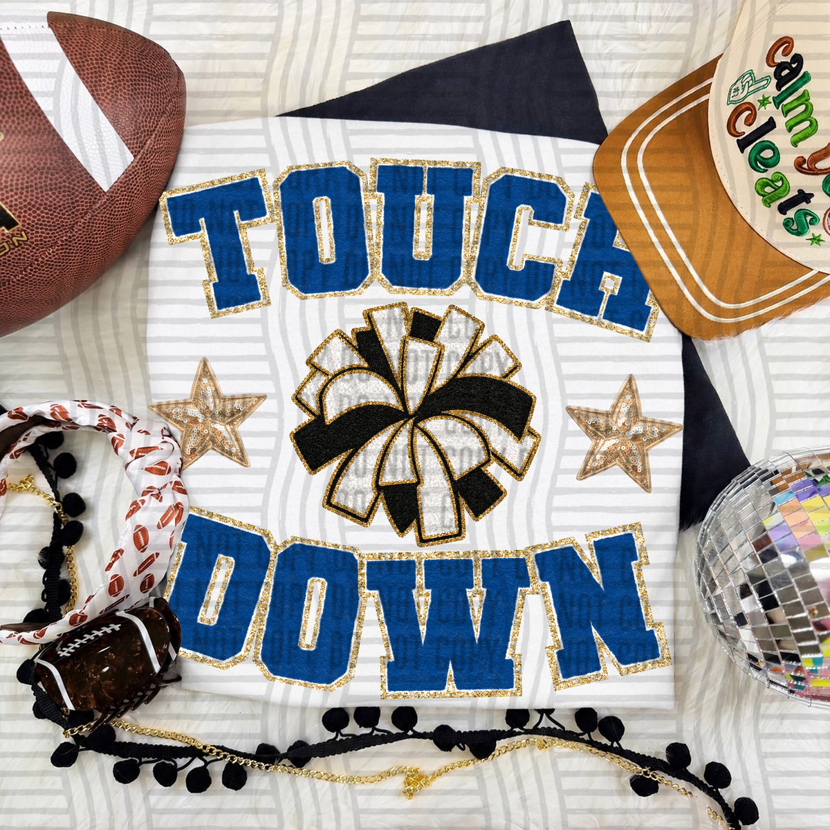 Navy -Touch Down POM (Caplinger) DTF Transfer