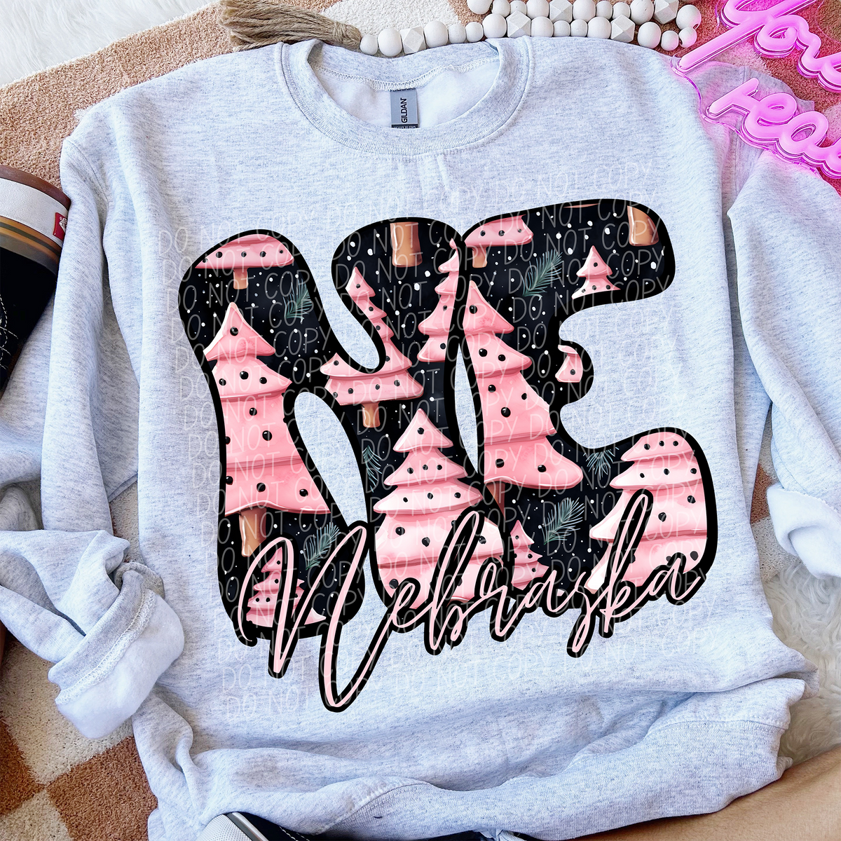 NE Nebraska Christmas State 66229 DTF transfer