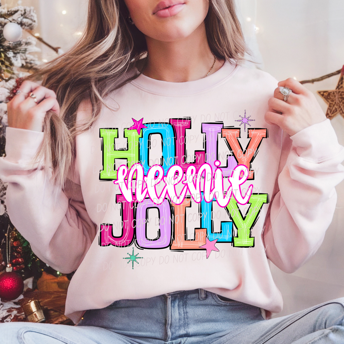 neenie holly jolly names (city) DTF Transfer
