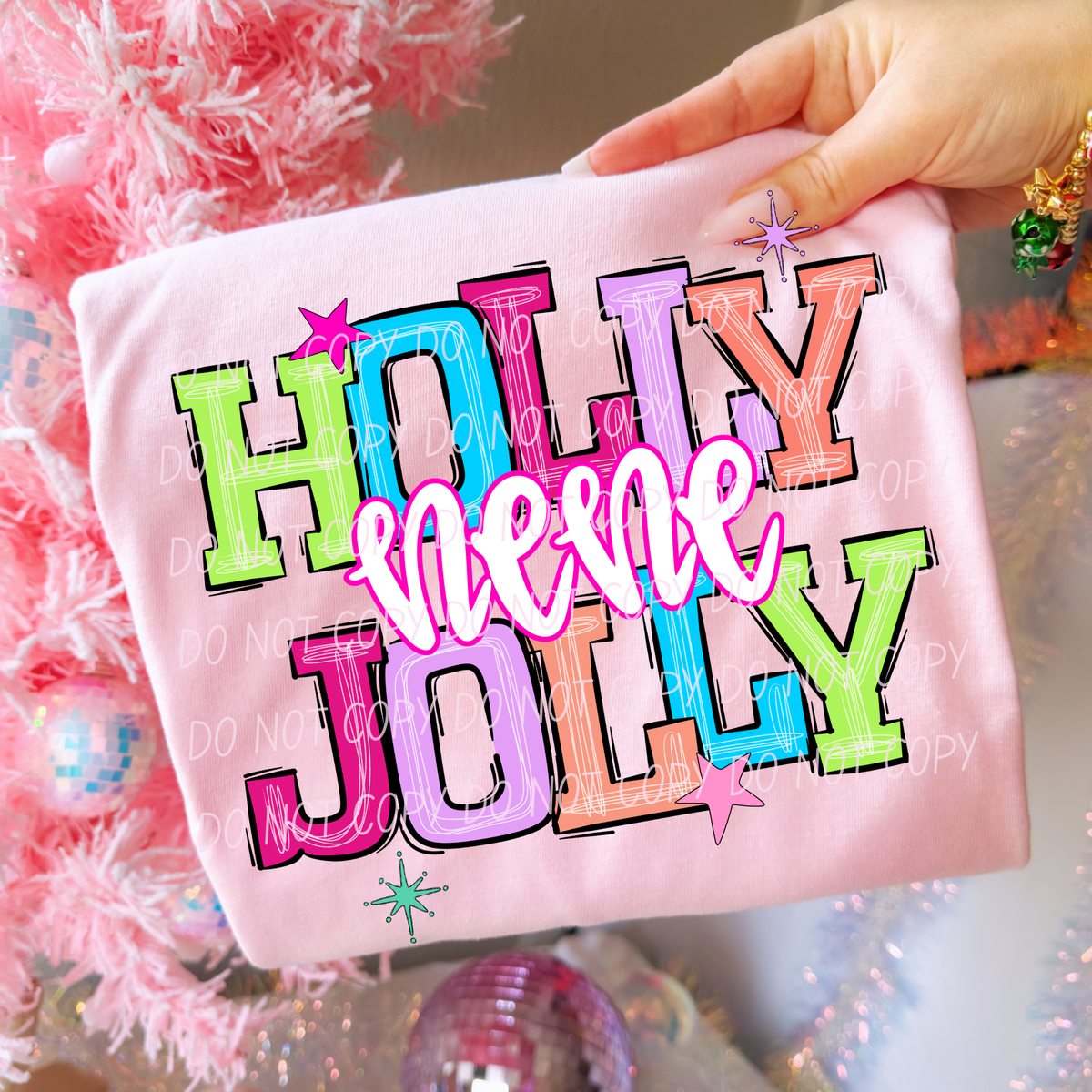 nene holly jolly names (city) DTF Transfer