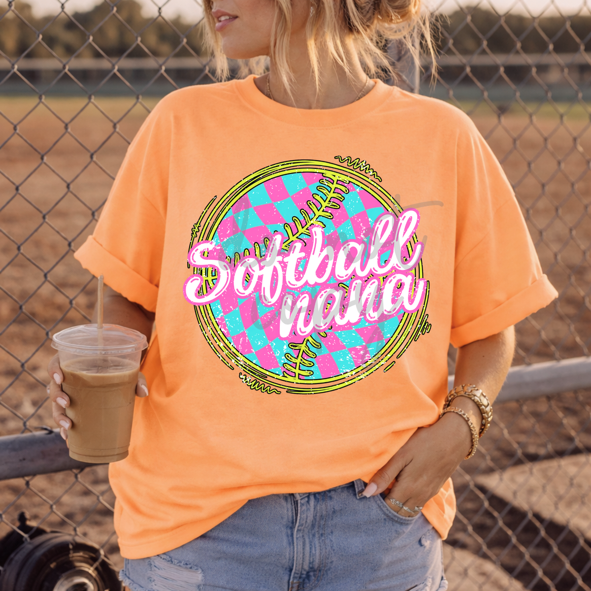 Softball nana NEON PINK (Parker) DTF Transfer