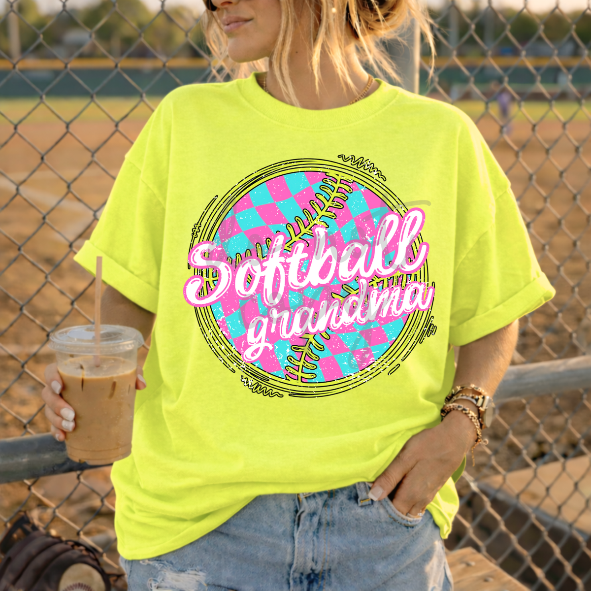 Softball grandma NEON PINK (Parker) DTF Transfer
