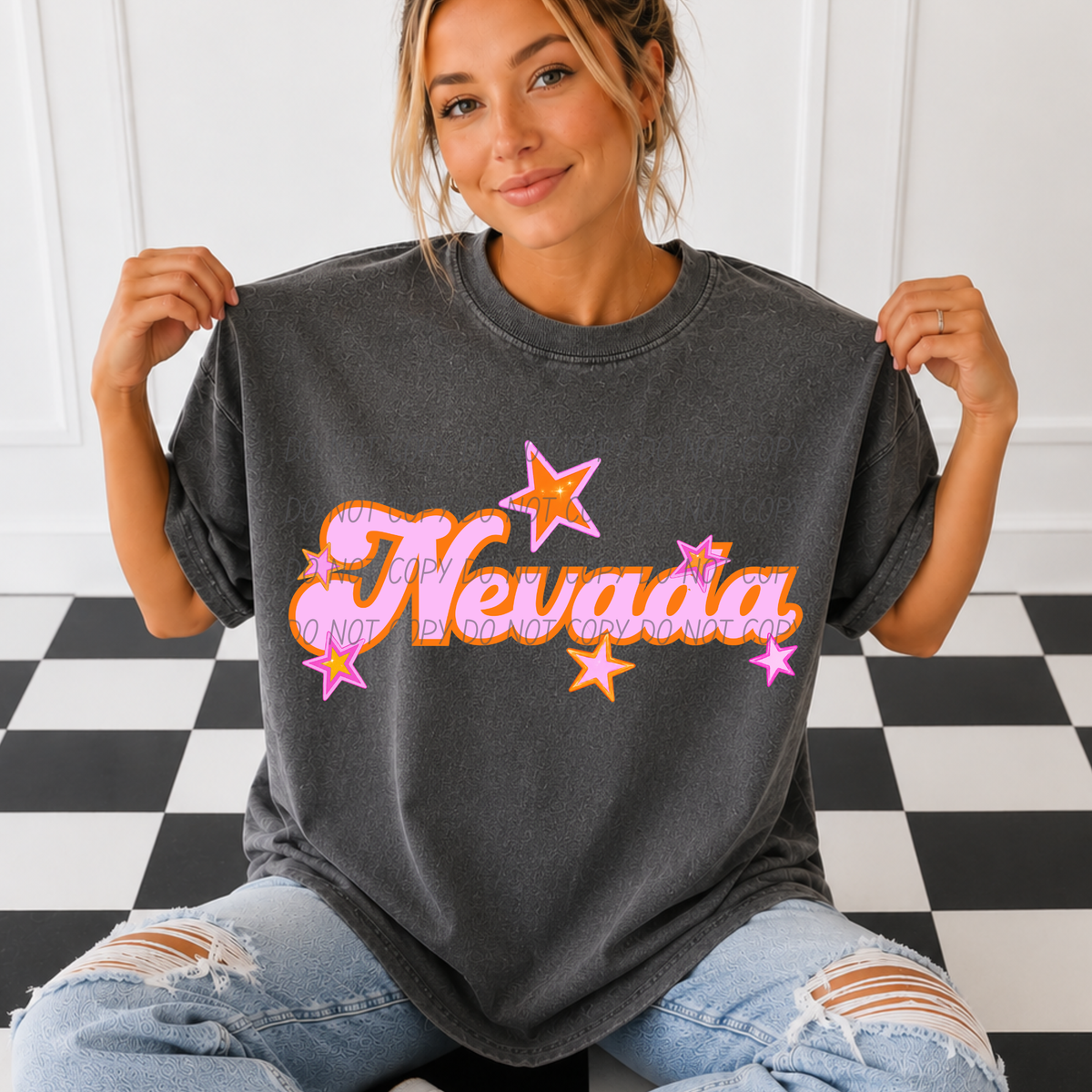 Nevada pink orange states (City) DTF Transfer