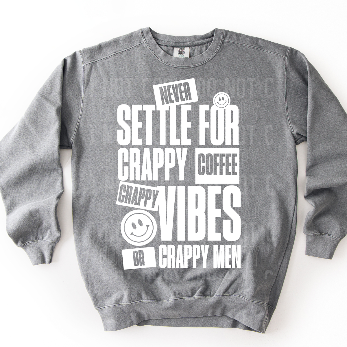 Never Settle WHITE (SBB) DTF Transfer