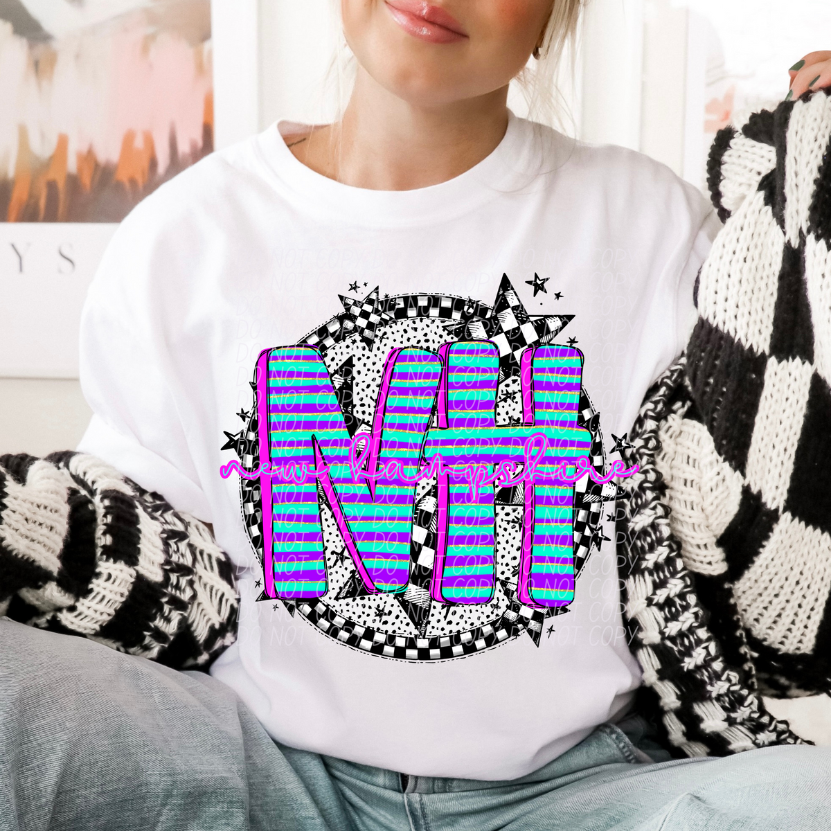 Dalmatian stripes circle states CITY DTF transfers