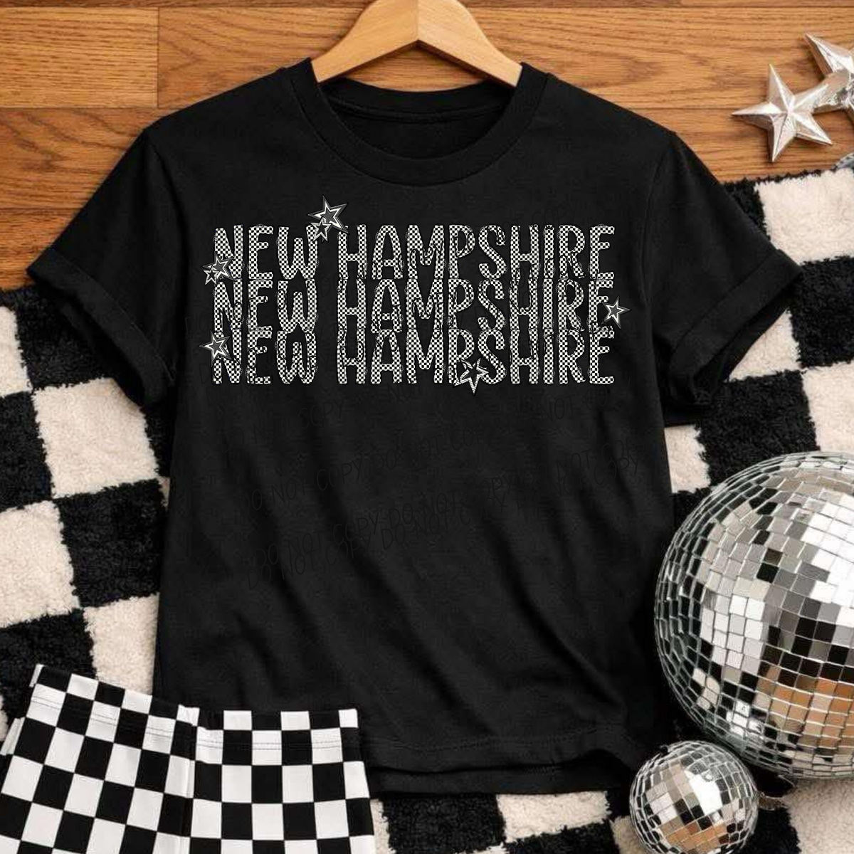 New Hampshire checker star (City) DTF Transfer