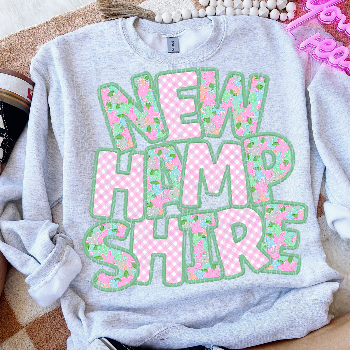 Spring floral state New Hampshire (City) DTF Transfer