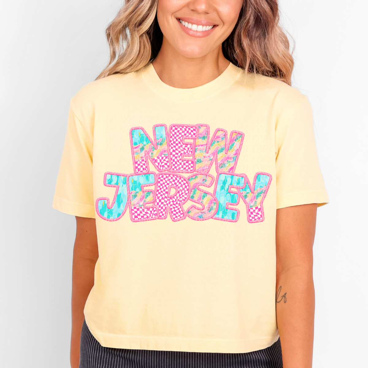 New Jersey spring checkered (CITY) DTF transfer