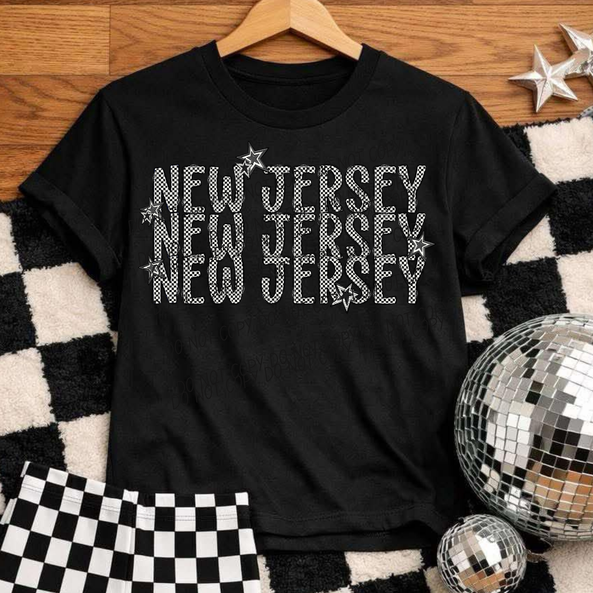 New Jersey checker star (City) DTF Transfer