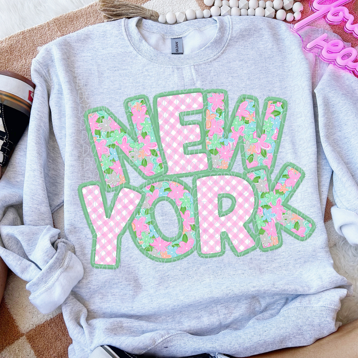 Spring floral state New York (City) DTF Transfer