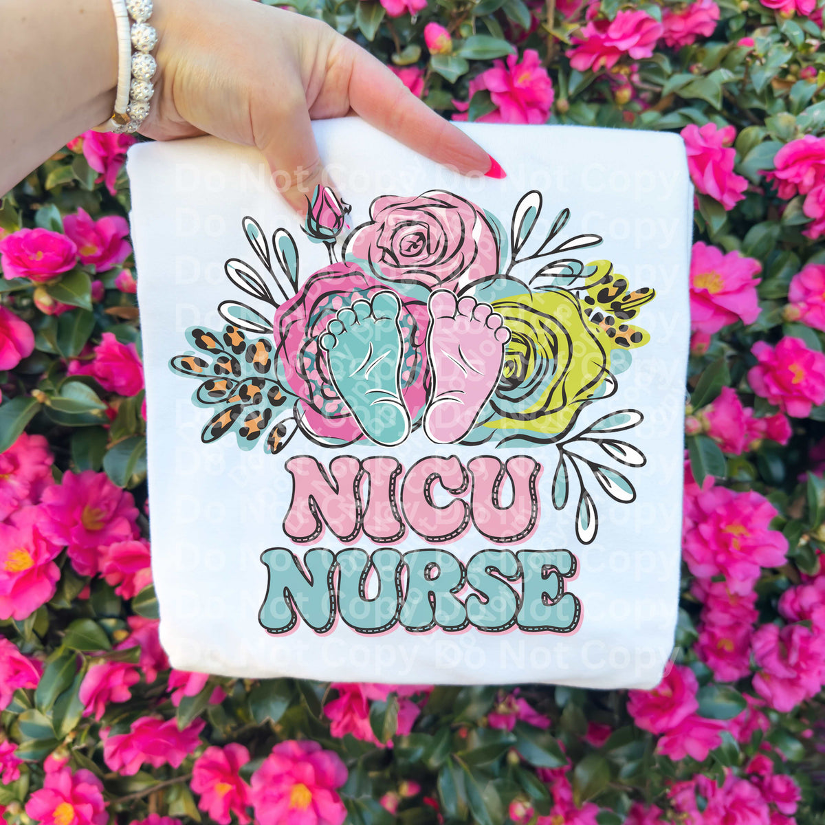 NICU nurse flowers (Irene) DTF Transfer