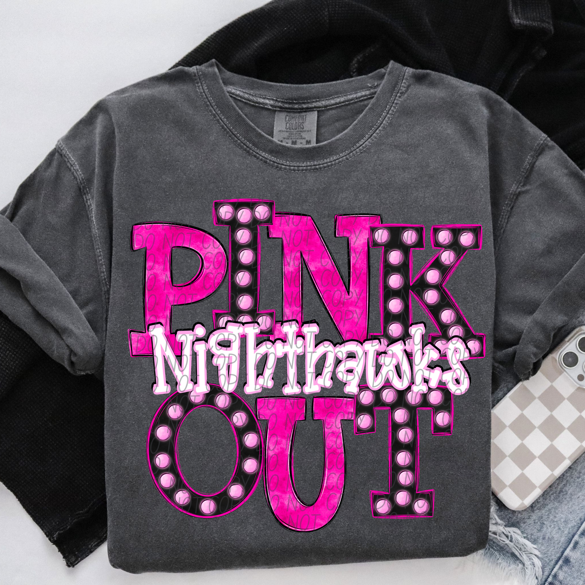 Nighthawks Pink Out Marquee (City) 113027 DTF transfer