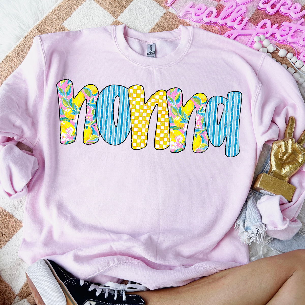 Nonna Lemon Font (City) DTF transfer