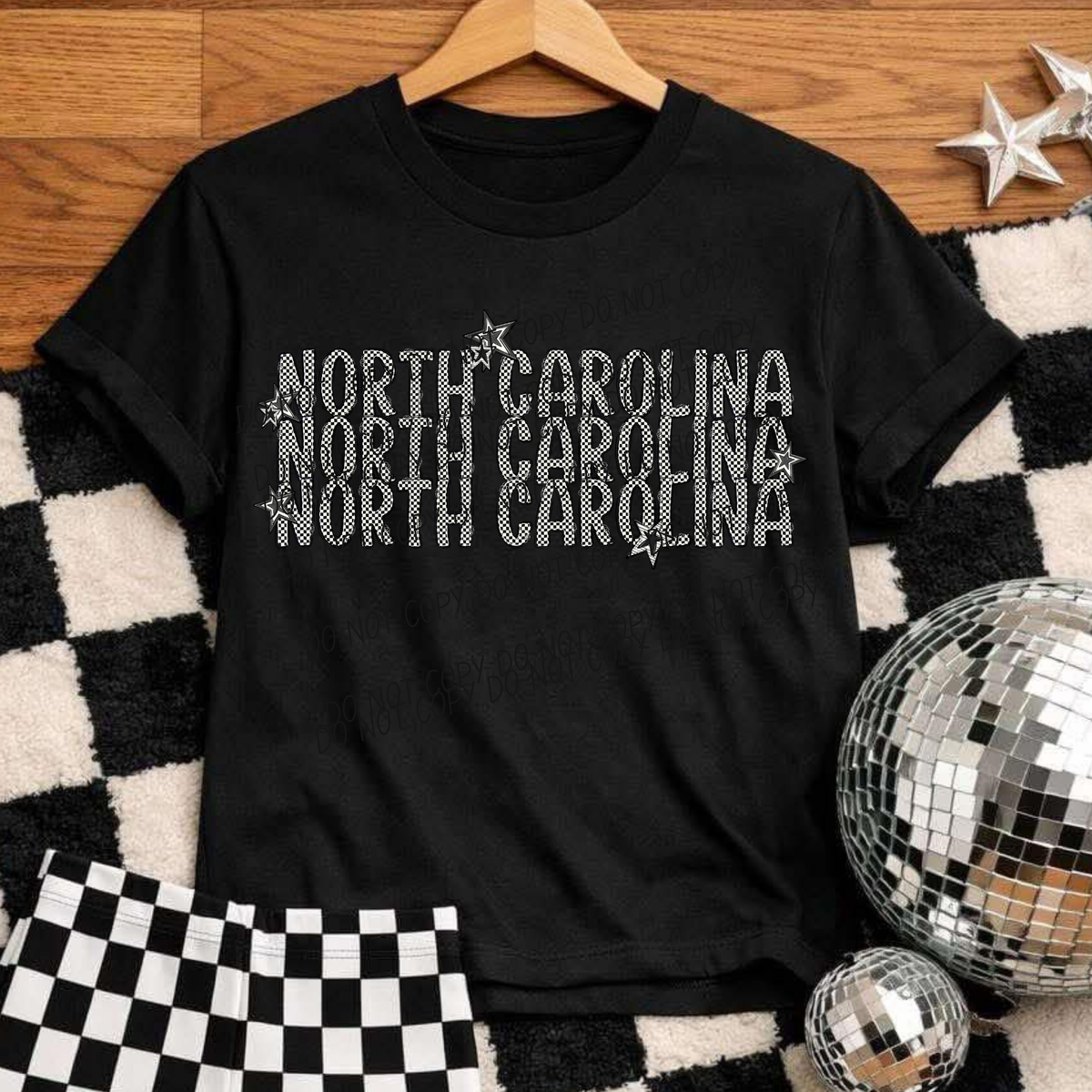 North Carolina checker star (City) DTF Transfer