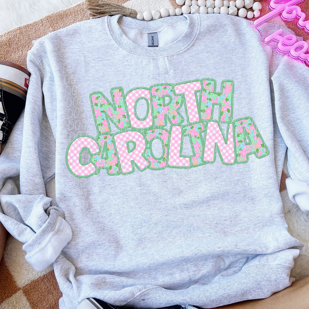 Spring floral state North Carolina (City) DTF Transfer