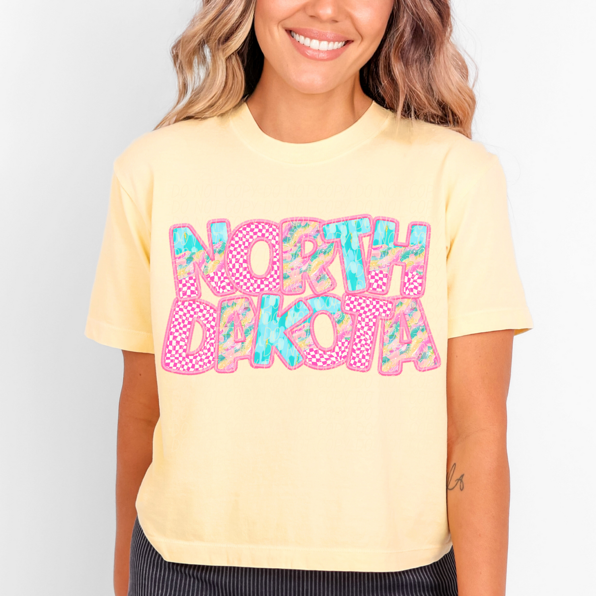 North Dakota spring checkered (CITY) DTF transfer
