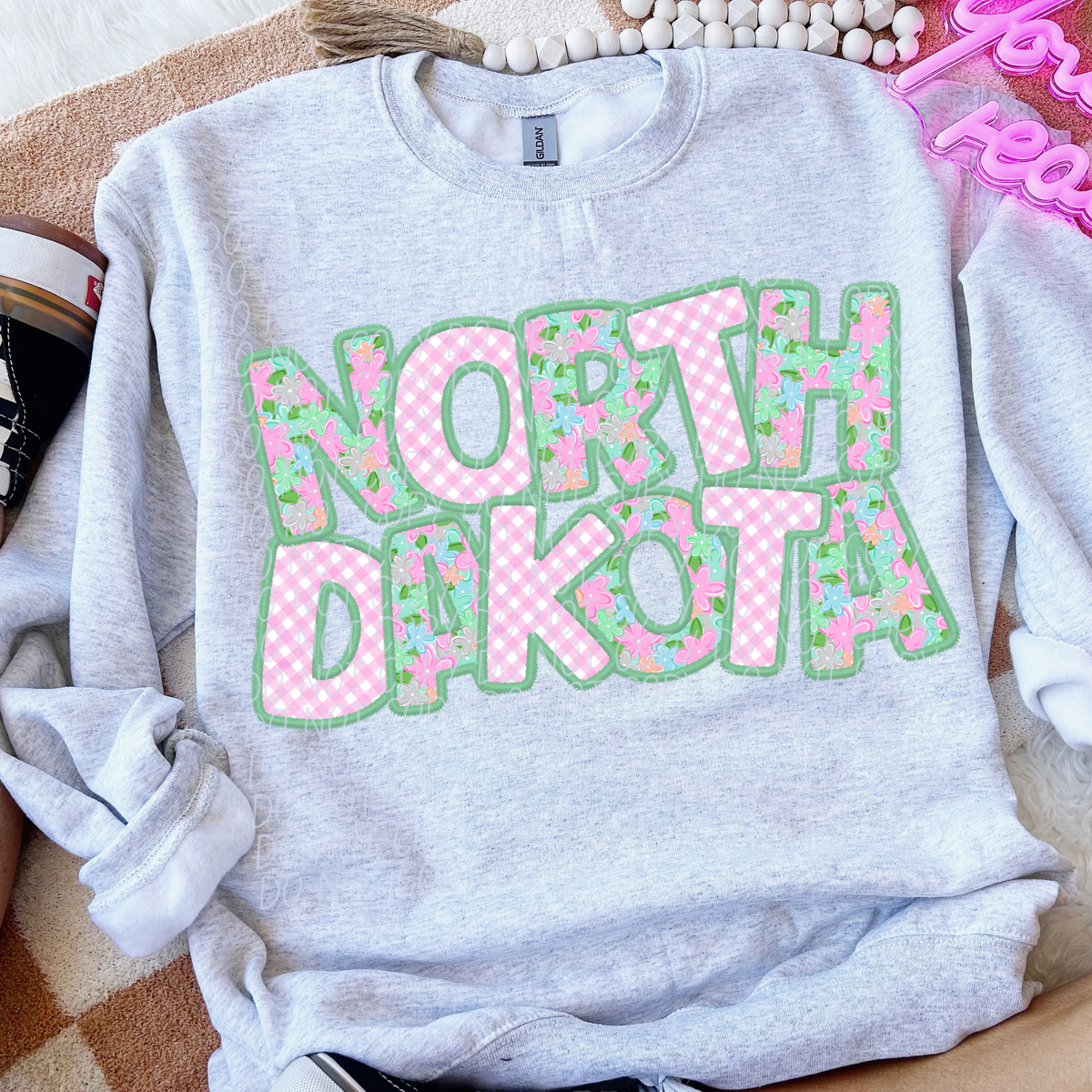 Spring floral state North Dakota (City) DTF Transfer