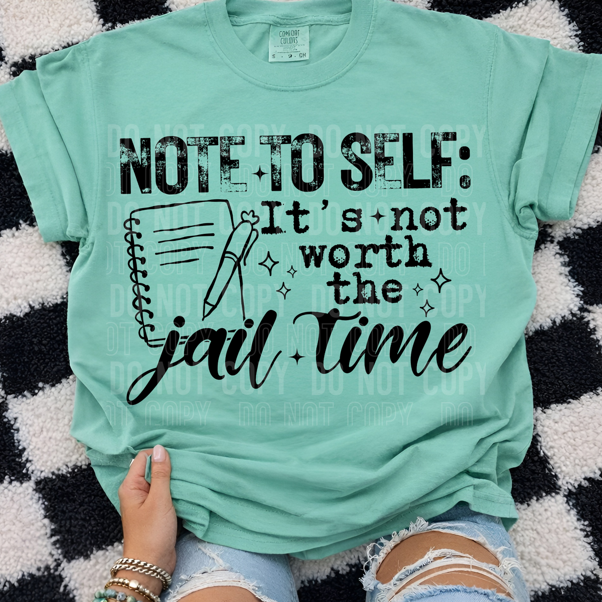 Note to self (Black) (SBB) DTF Transfer