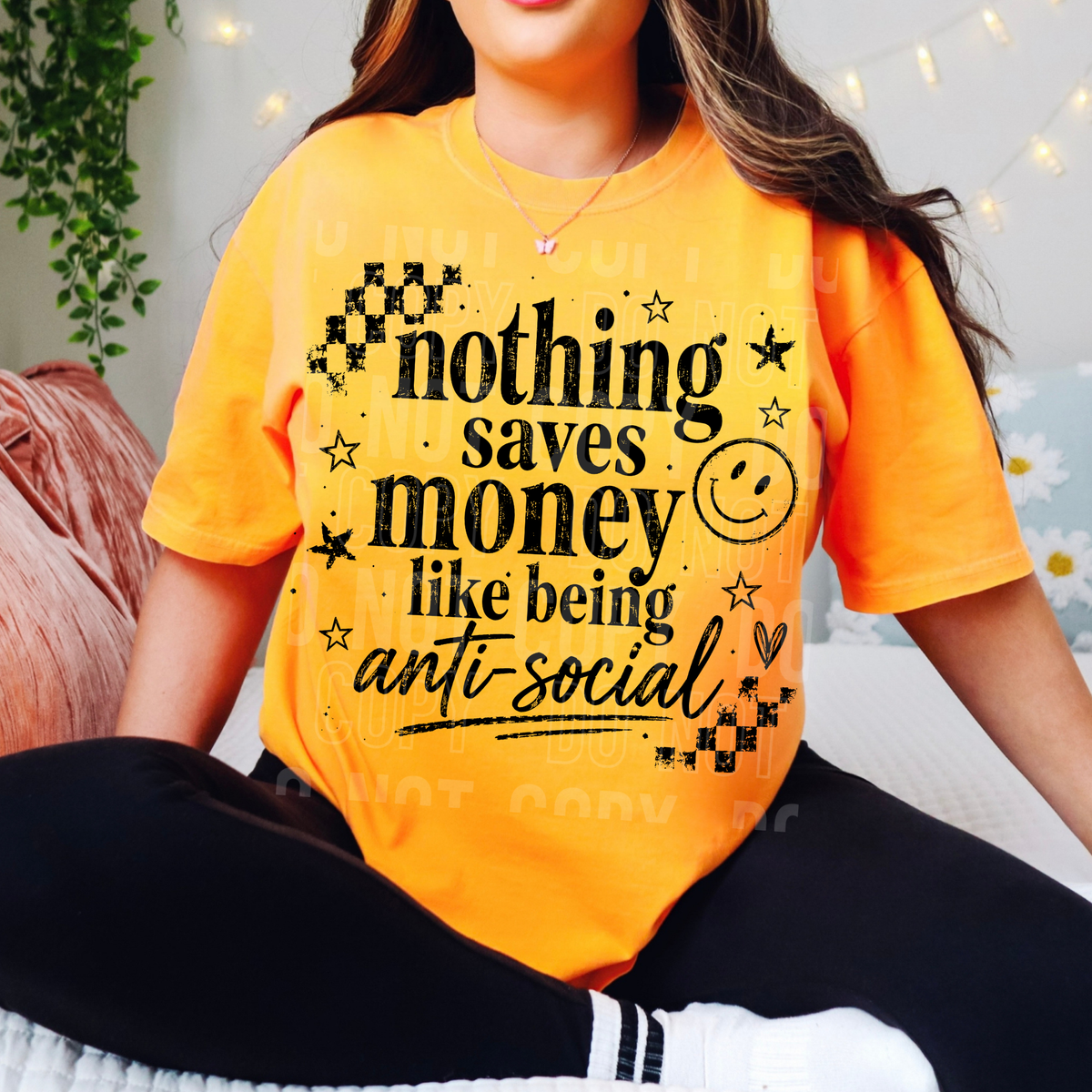 Nothing saves money like being anti-social BLACK (SBB) DTF transfer