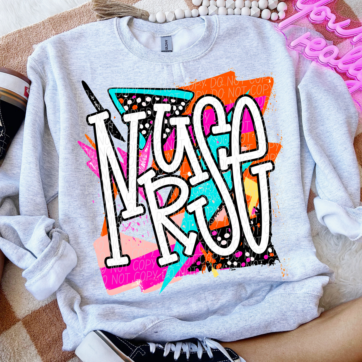 Nurse Bright Retro (CITY) DTF transfer