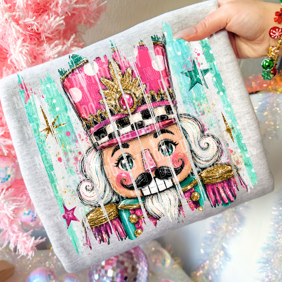 Nutcracker brushstrokes blue and pink (SBB) DTF Transfer