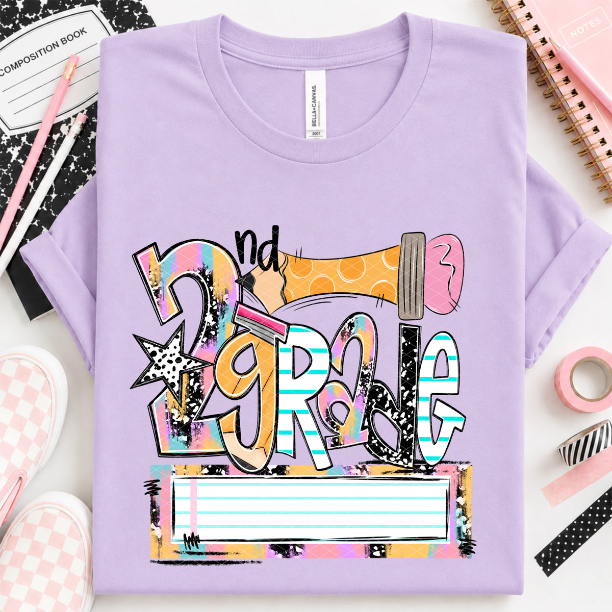 2nd grade bubble pencil (SDD) DTF Transfer