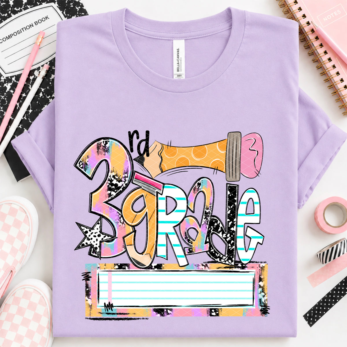 3rd grade bubble pencil (SDD) DTF Transfer