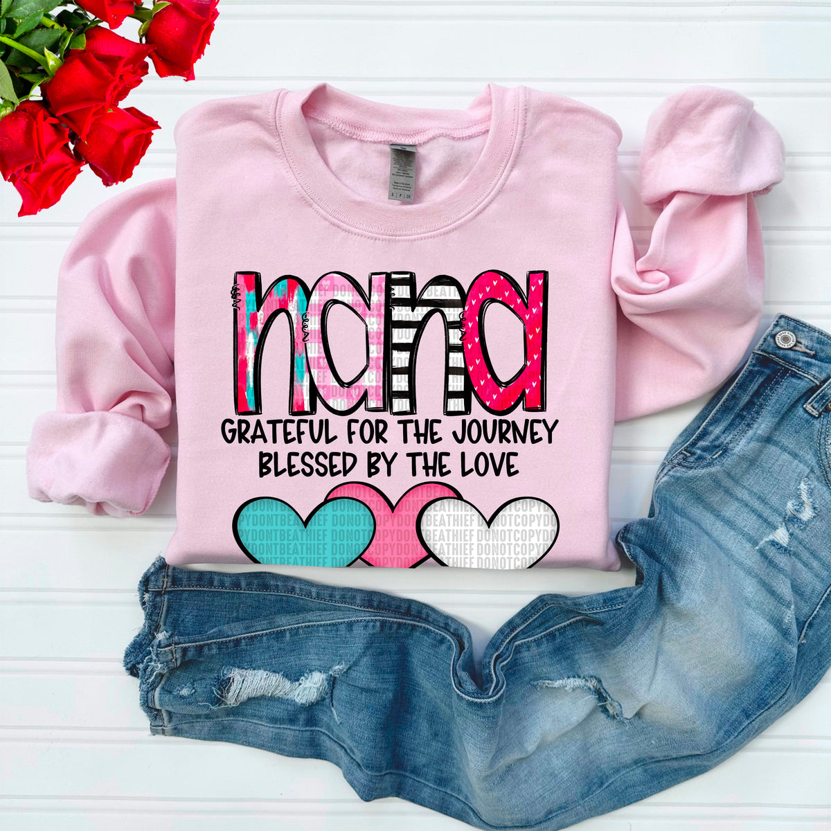 Nana *Black/With Hearts* (SDD) 72436 DTF Transfer