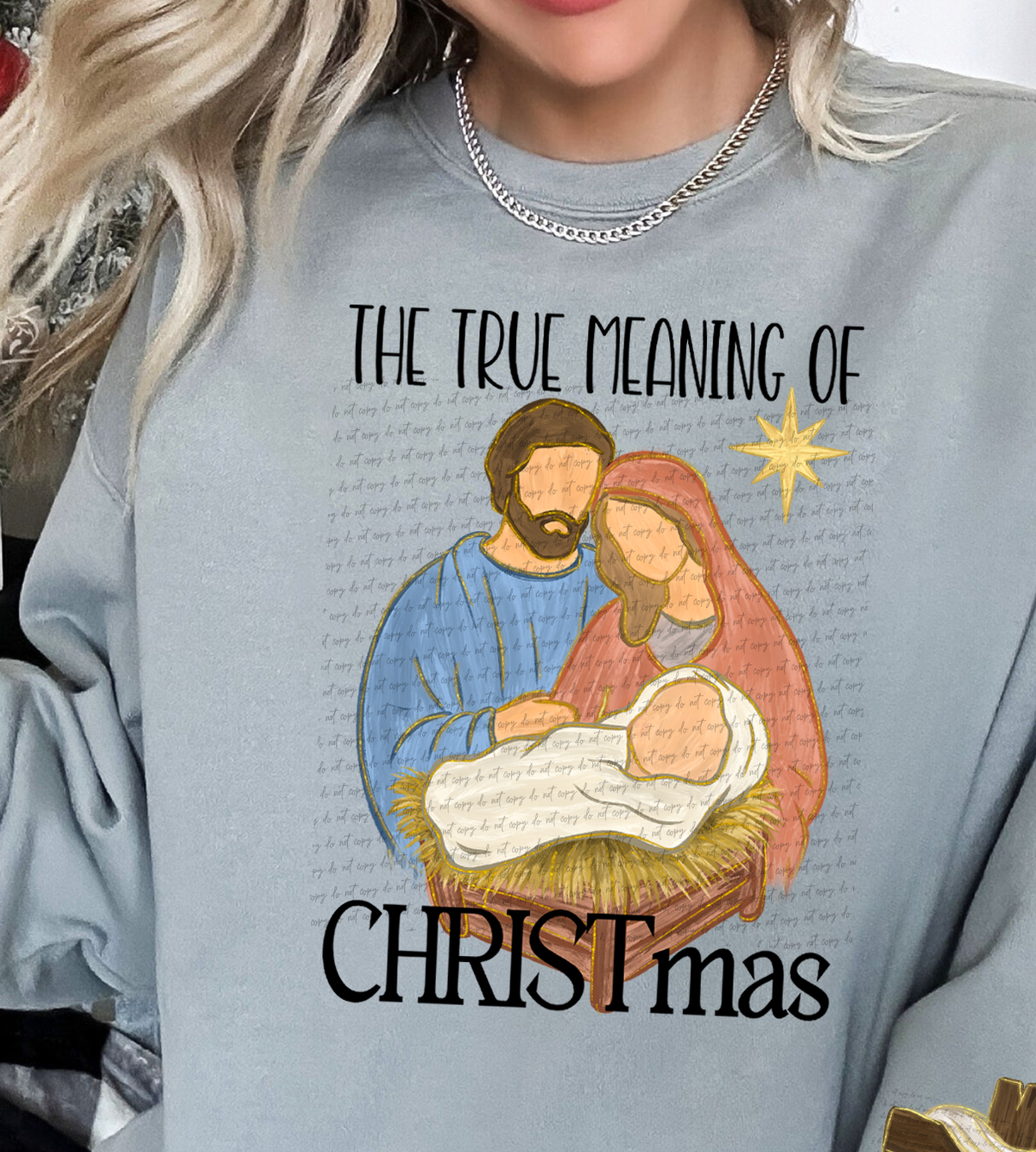 Nativity - The True Meaning Of CHRISTmas (Front Print) 63097 DTF transfer