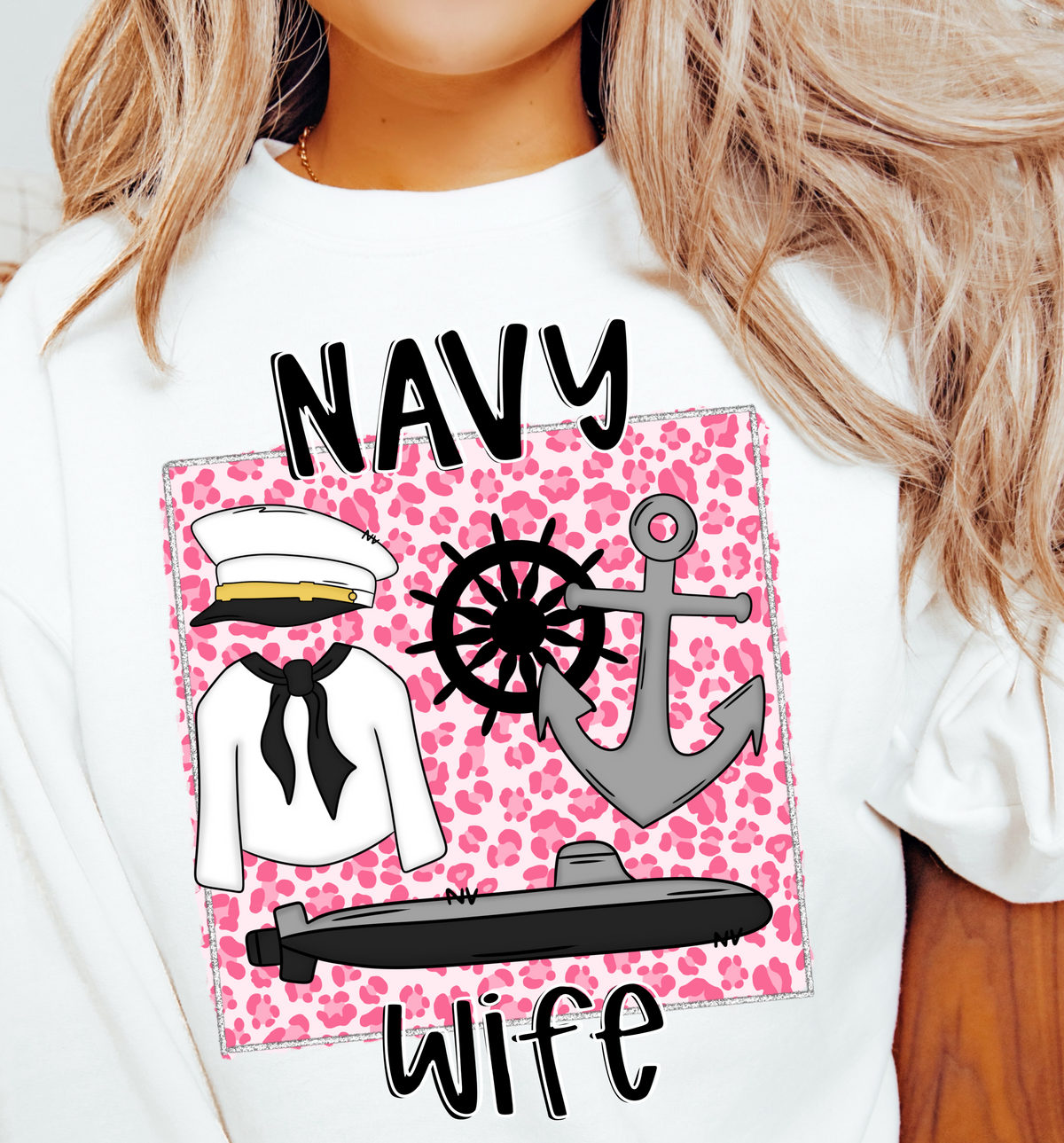Navy Wife (CMD) DTF transfer