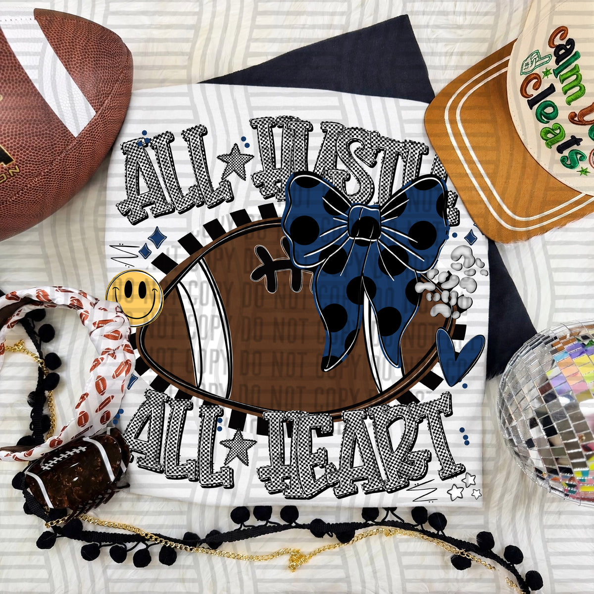 All hustle All Heart Navy (Caplinger) DTF Transfer