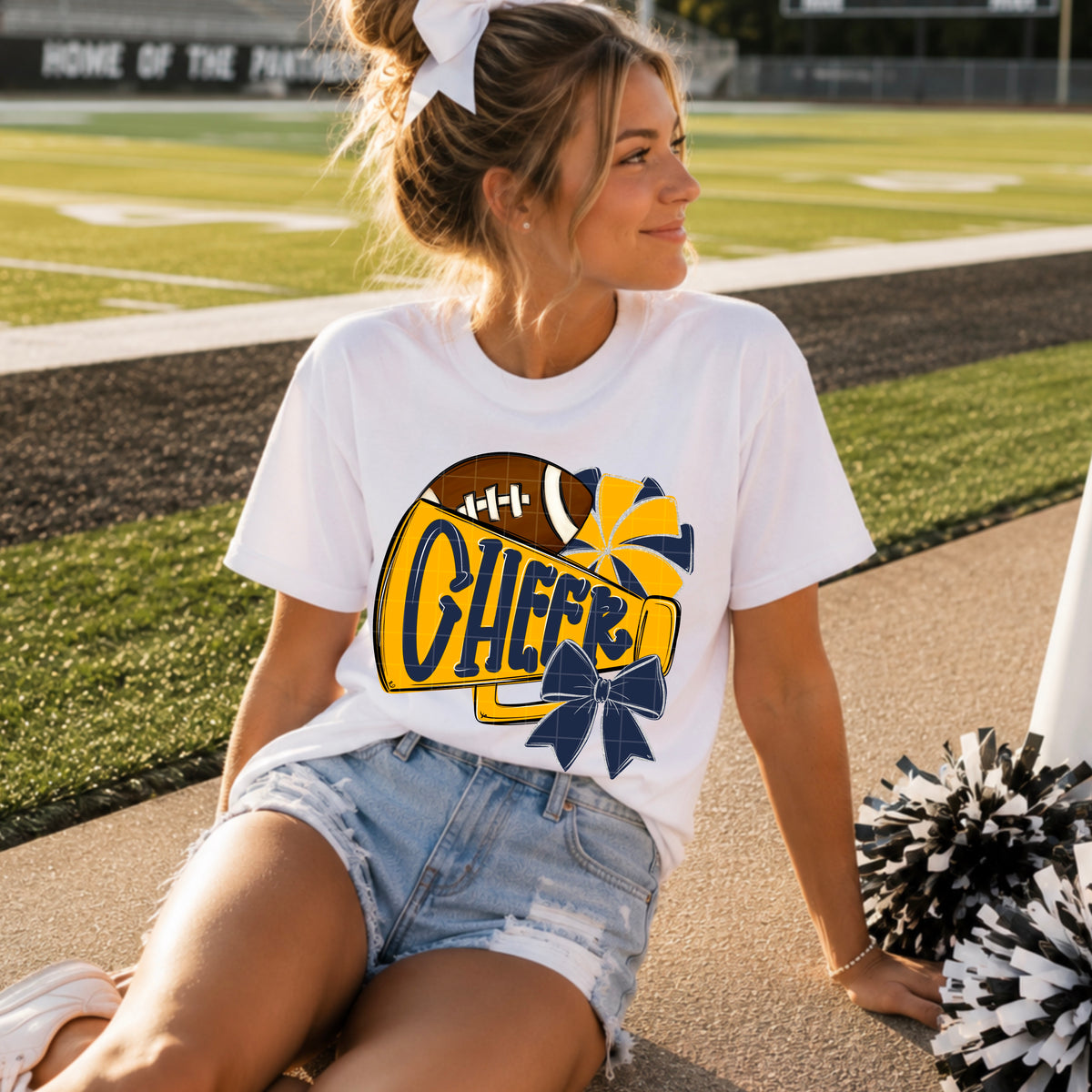 Navy gold cheer collection (SDD) DTF Transfer