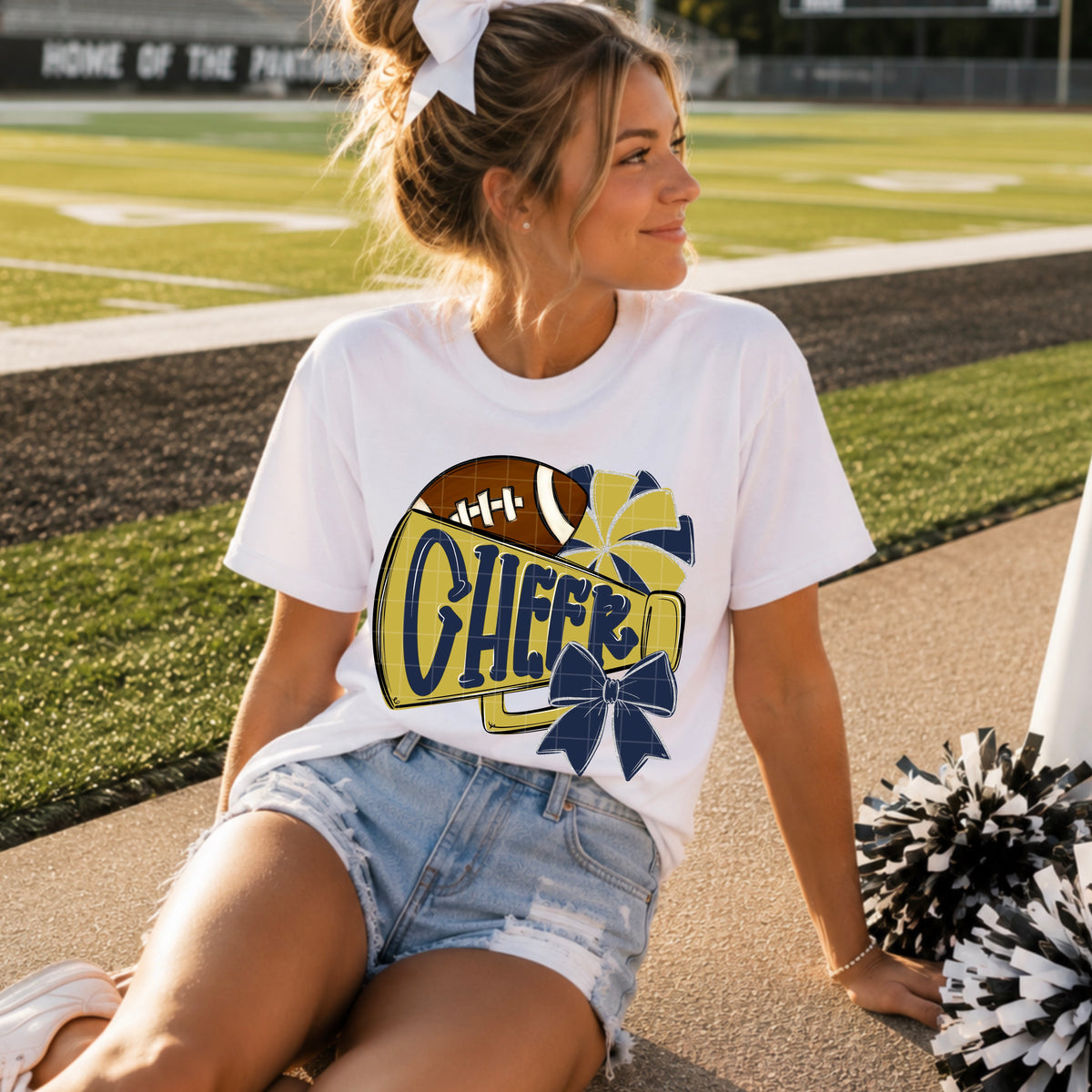 Navy old gold cheer collection (SDD) DTF Transfer