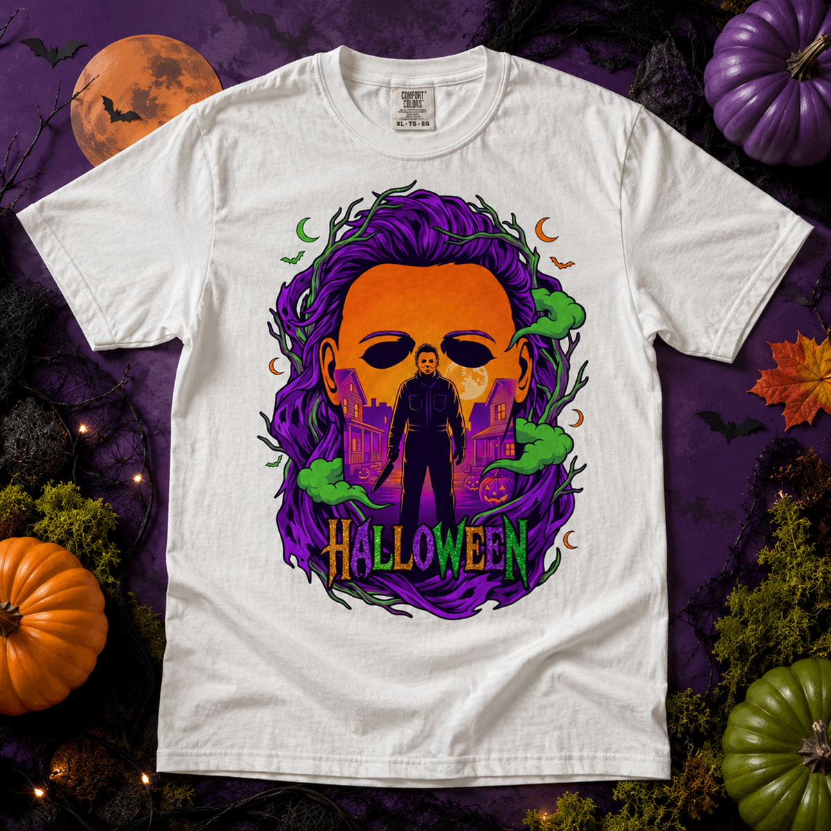 neon colored myres halloween (kaylor) DTF Transfer