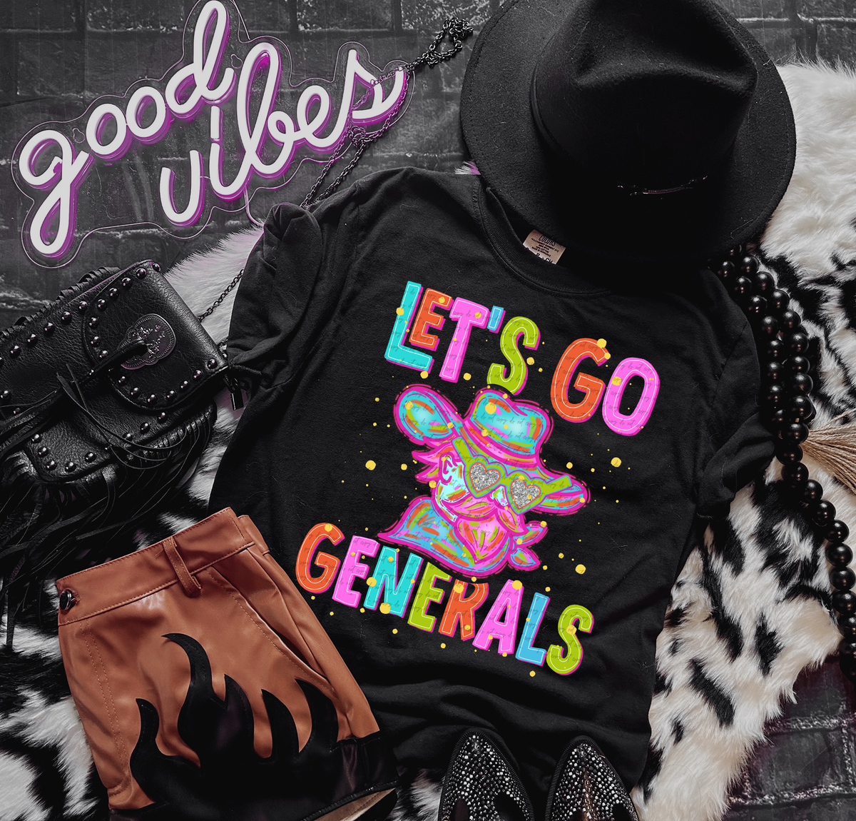 Neon Let's Go Generals 54336 DTF transfer