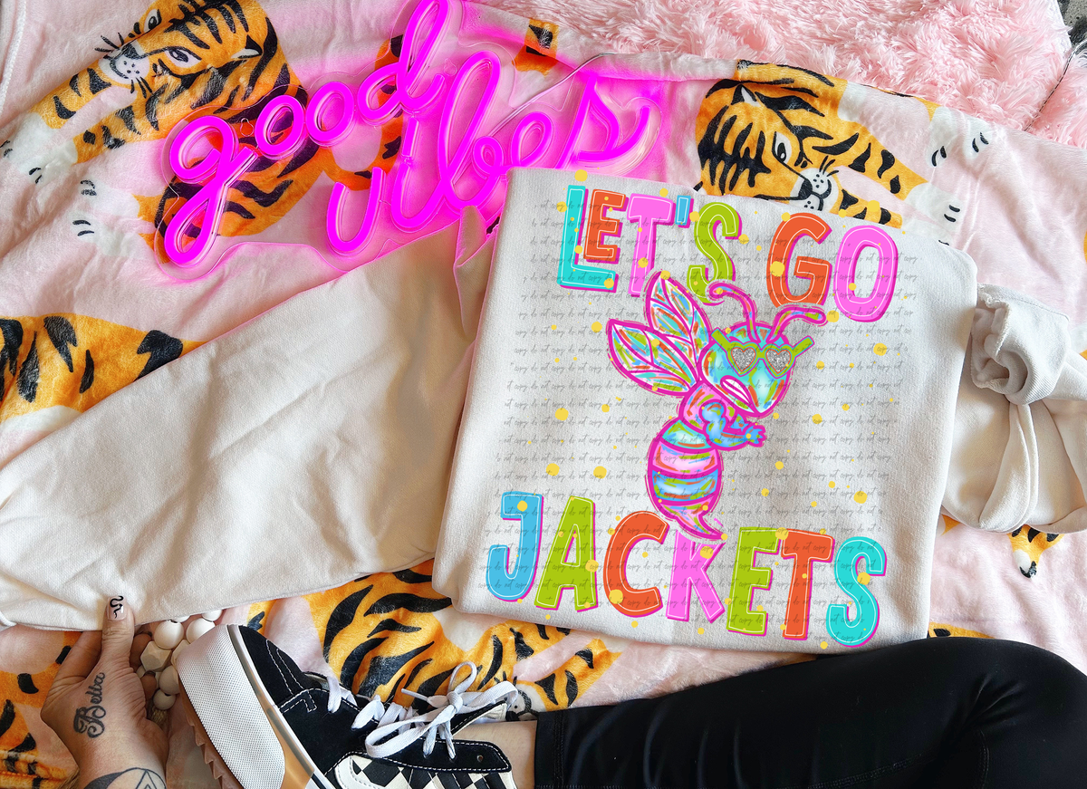 Neon Let's Go Jackets 54342 DTF transfer