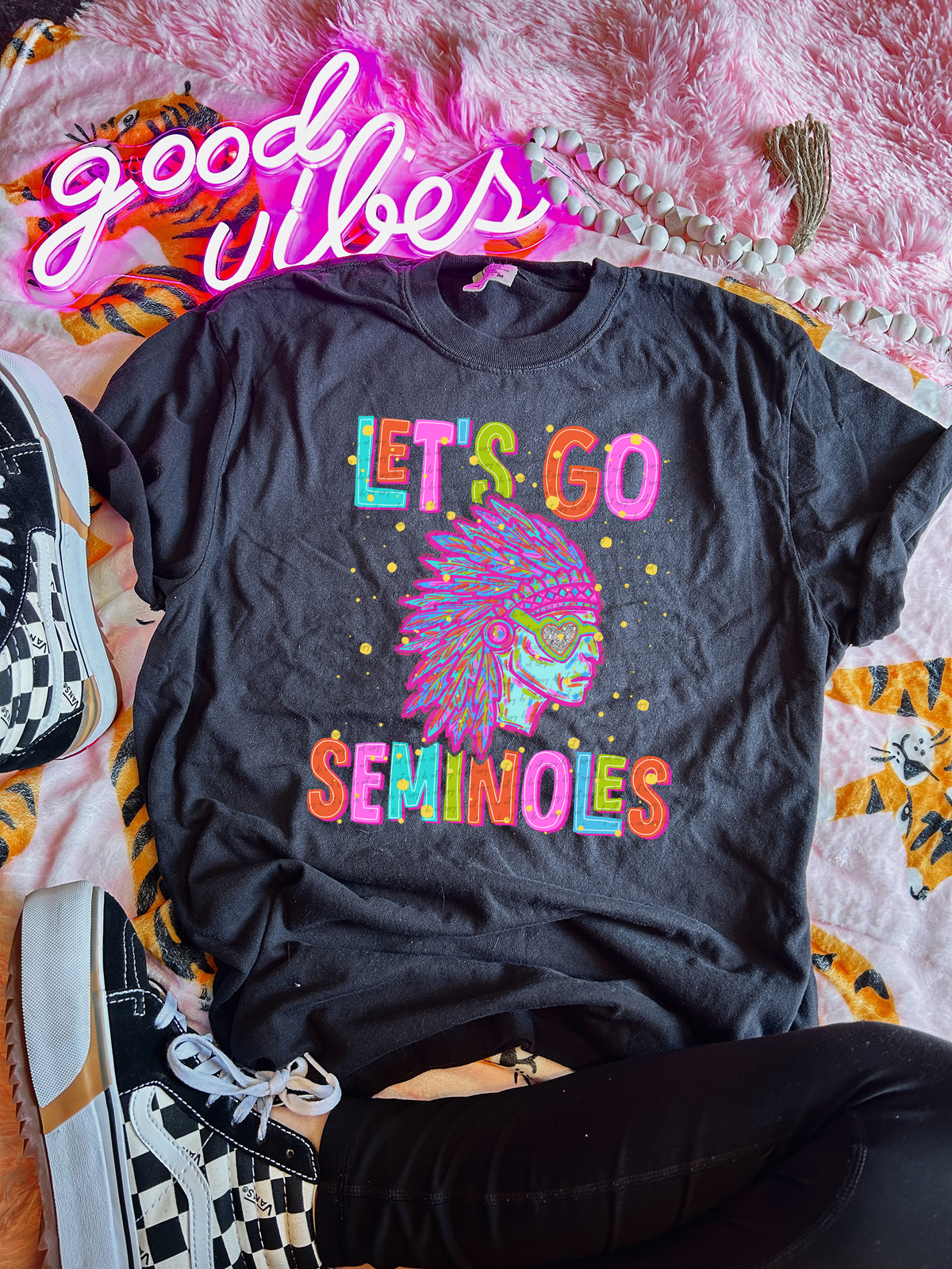 Neon Let's Go Seminoles 54357 DTF transfer