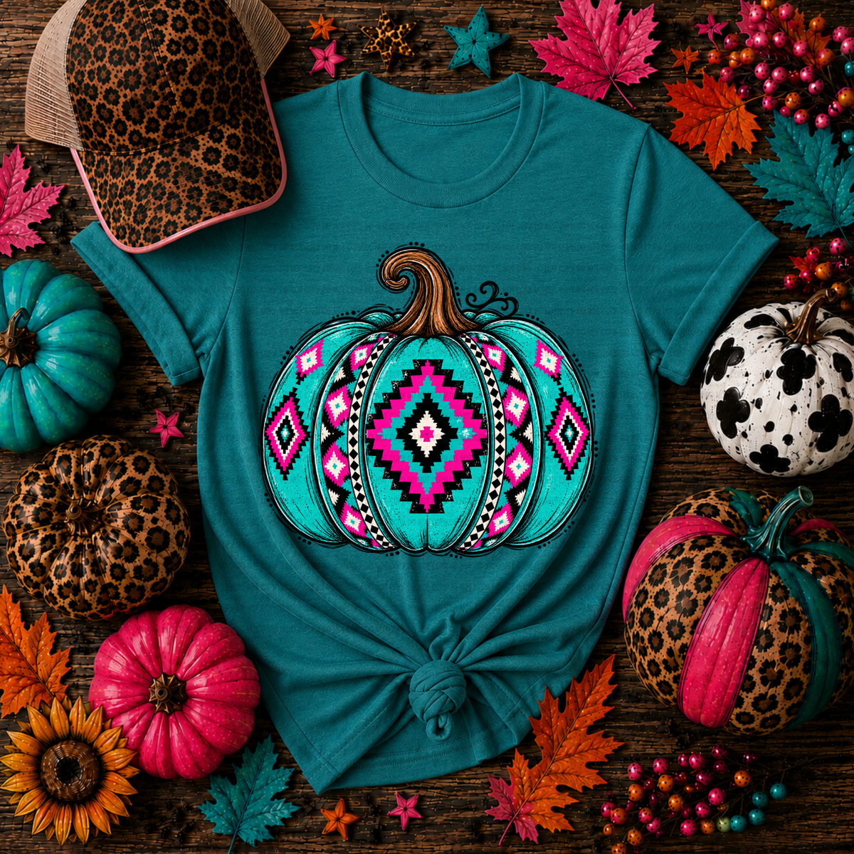 Neon Western Pumpkin (Revel)DTF Transfer