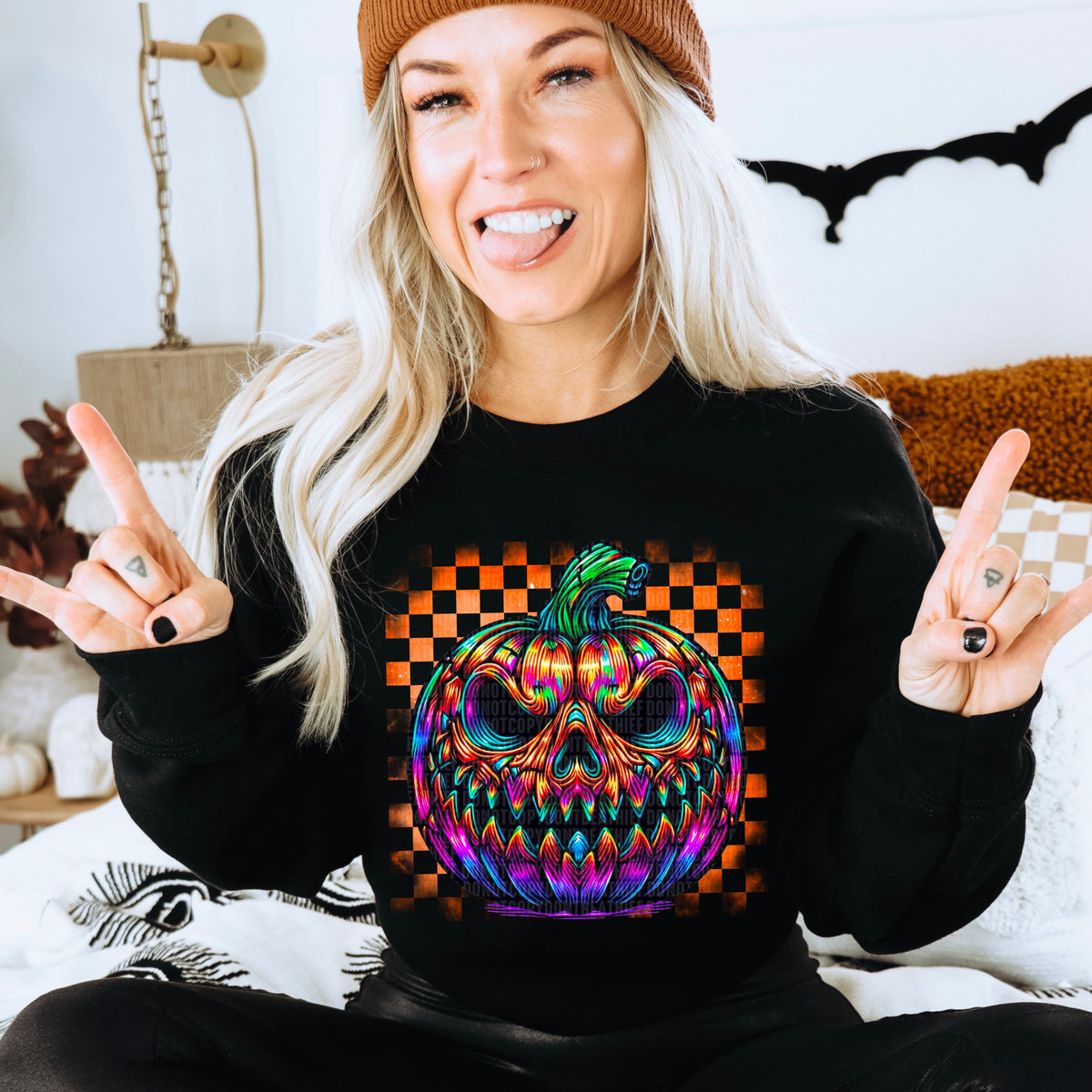 Neon Scary Pumpkin (SDD) 68434 DTF TRANSFER