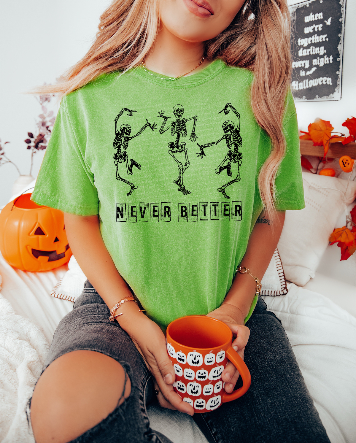 Never Better Skeleton Dance 59953 DTF Transfer