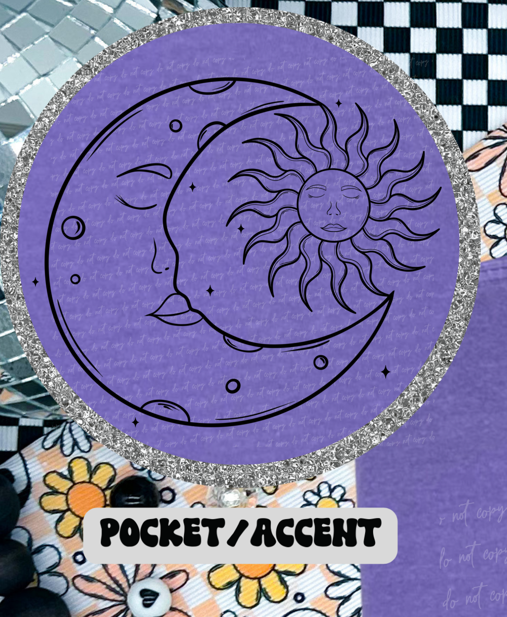 Today Is The Beginning Of A New Day Let It Be Something Good Moon Sun Black (Pocket Print) 86442 DTF Transfer