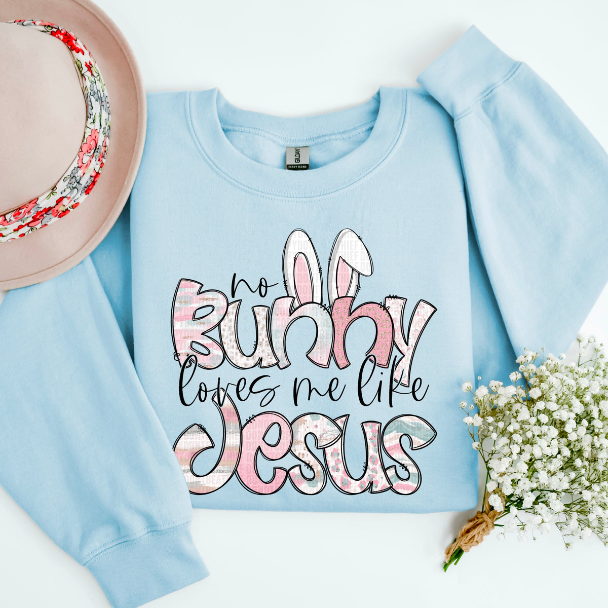 No Bunny Loves Me LIke Jesus (SDD) 83793 DTF Transfer