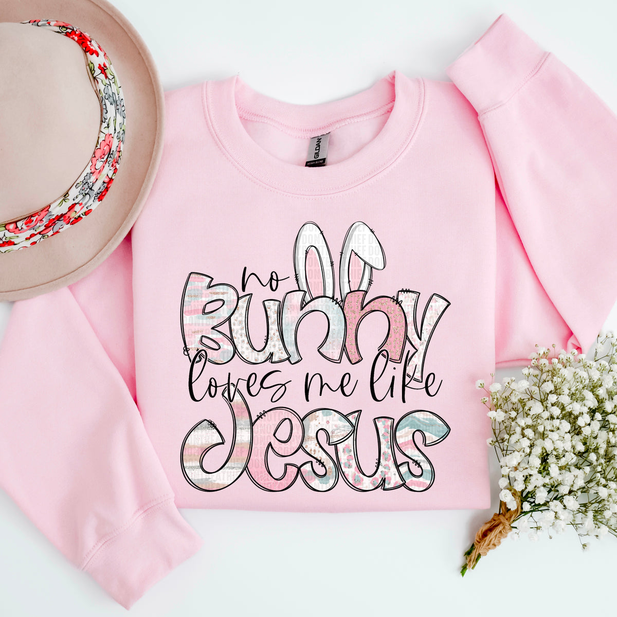 No Bunny Loves Me LIke Jesus (SDD) 83793 DTF Transfer